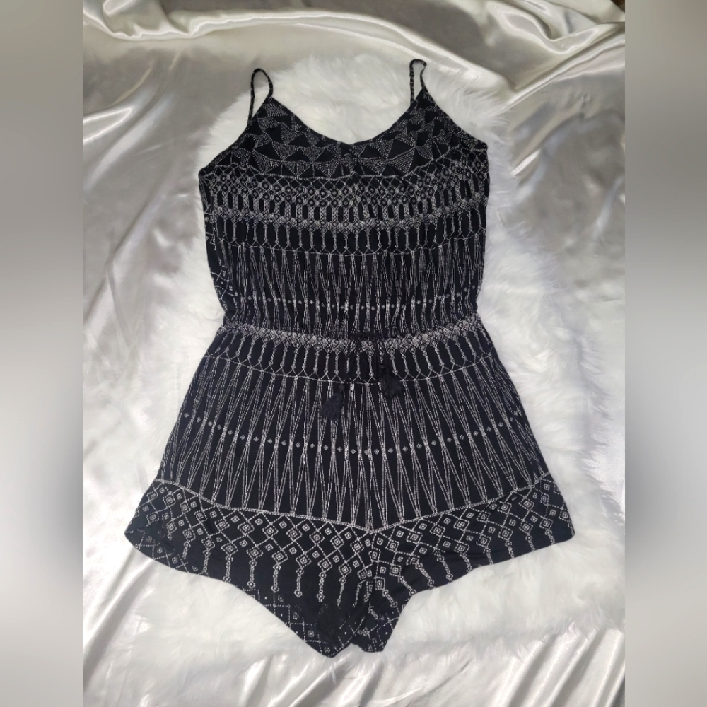 Black and white romper